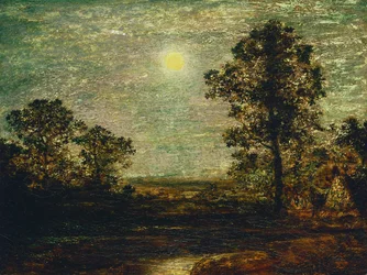Utan titel (Månbelyst landskap)